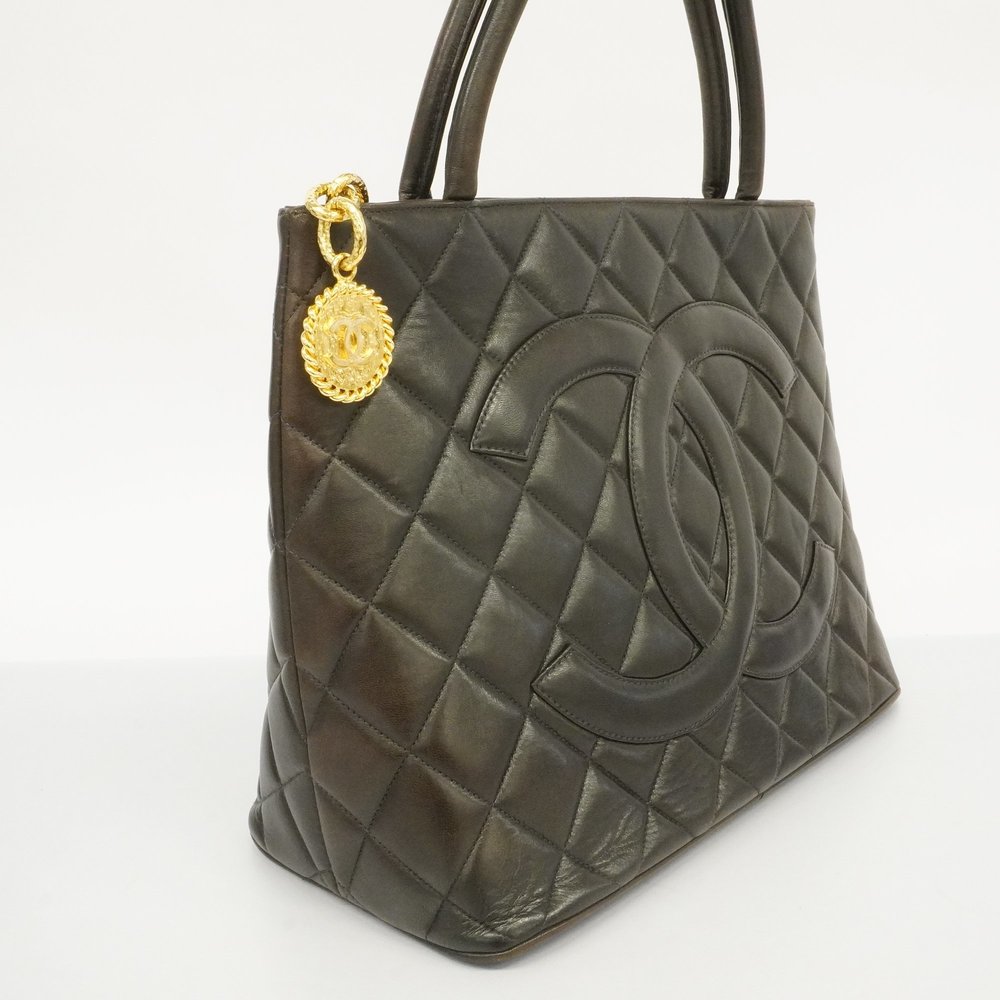 CHANELAuth  Reprint Tote Women's Leather Tote Bag Dark Brown - Picture 2 of 10
